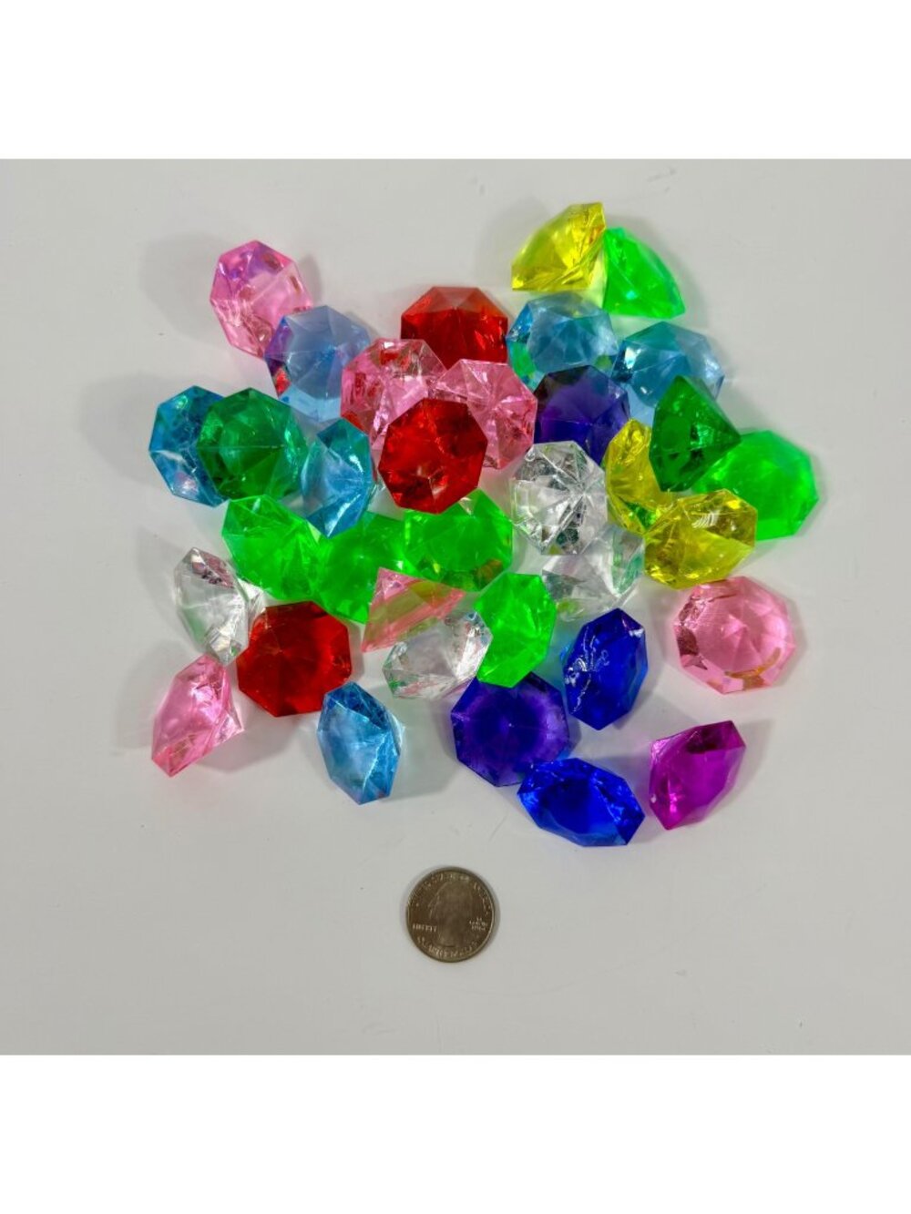 Bag Of Assorted Colorful Acrylic Gemstones Crafts Decorations Disney Seven Dwarf